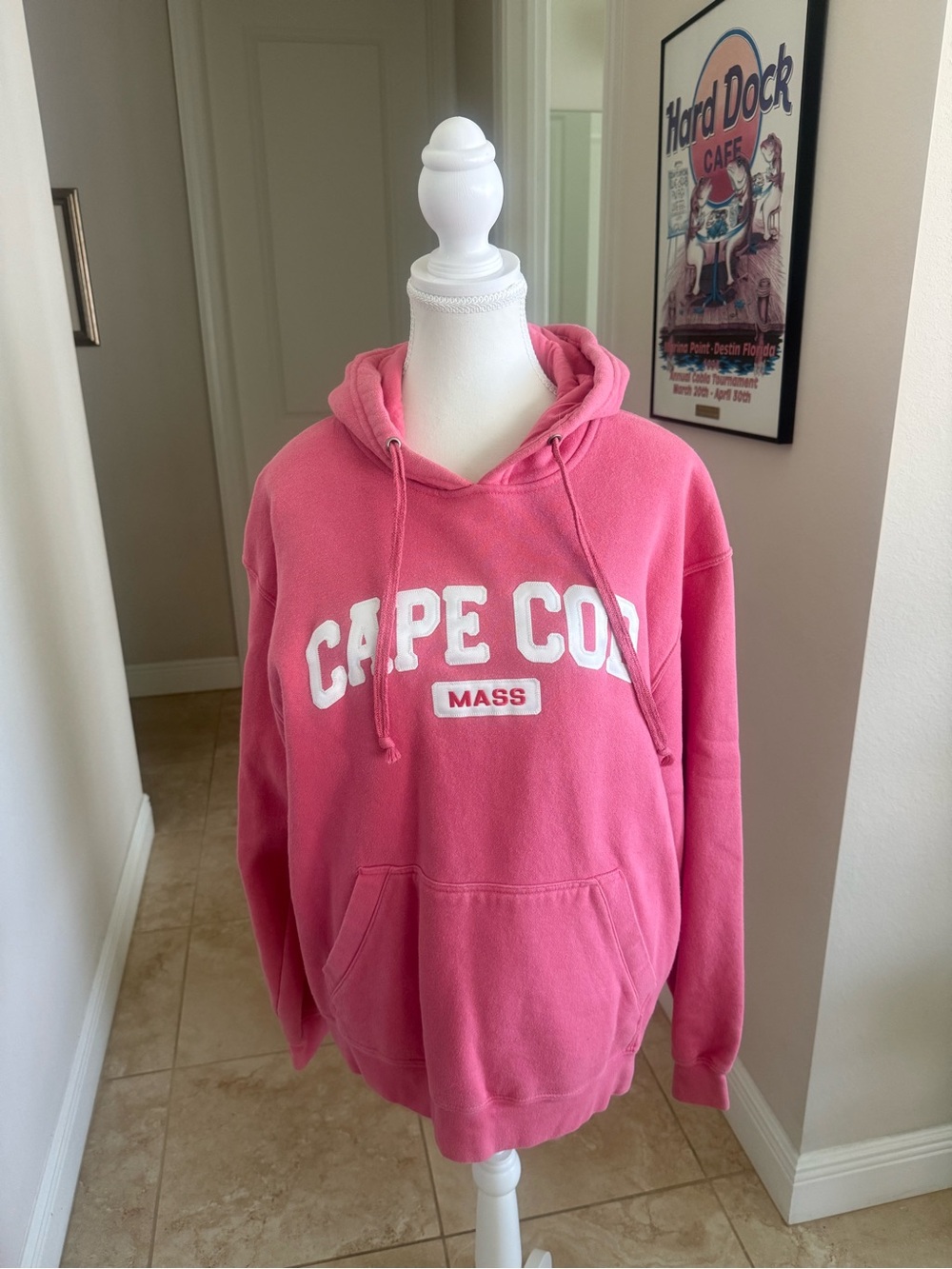 Cape Cod Mass Pink Hooded Sweatshirt